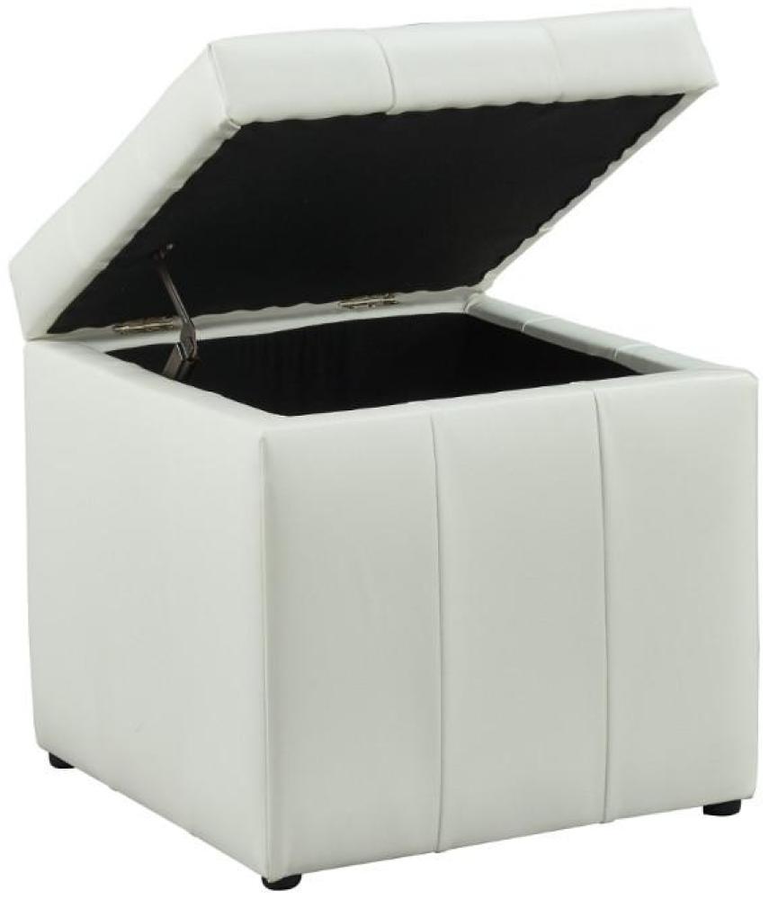 Sitzhocker mit Stauraum SERAFINO - Weiß Bild 1