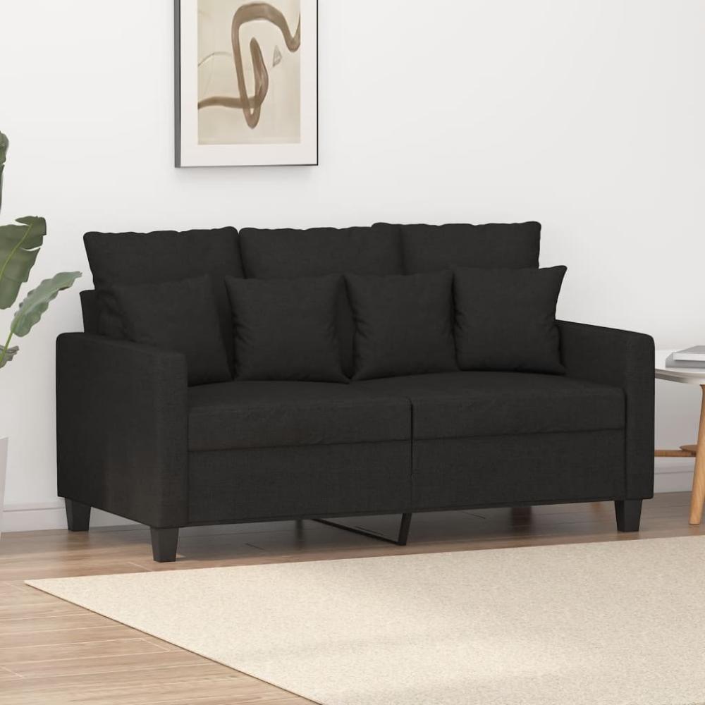 vidaXL 2-Sitzer-Sofa Schwarz 120 cm Stoff 359263 Bild 1