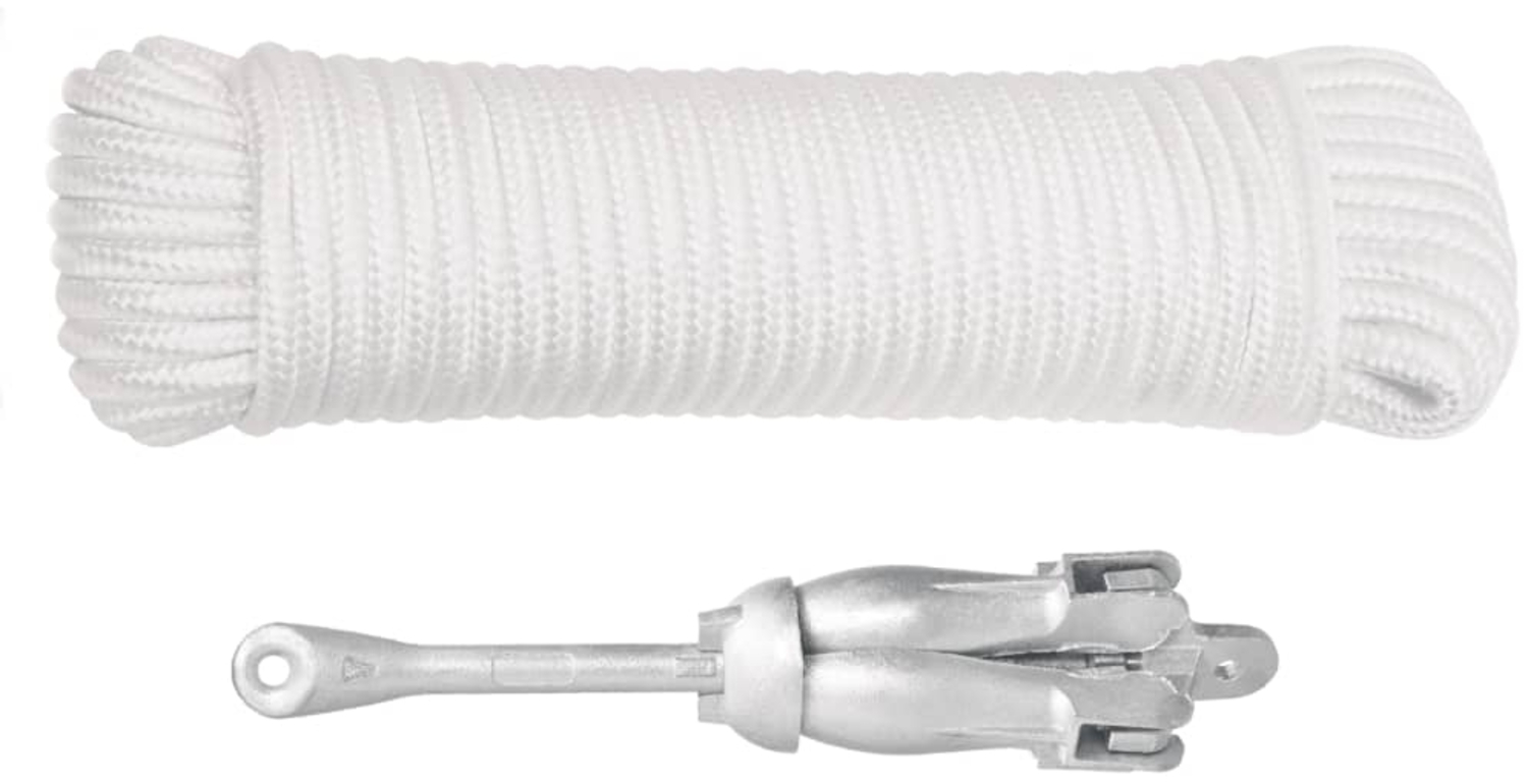 vidaXL Klappanker mit Seil Silbern 1,5 kg Temperguss 94284 Bild 1