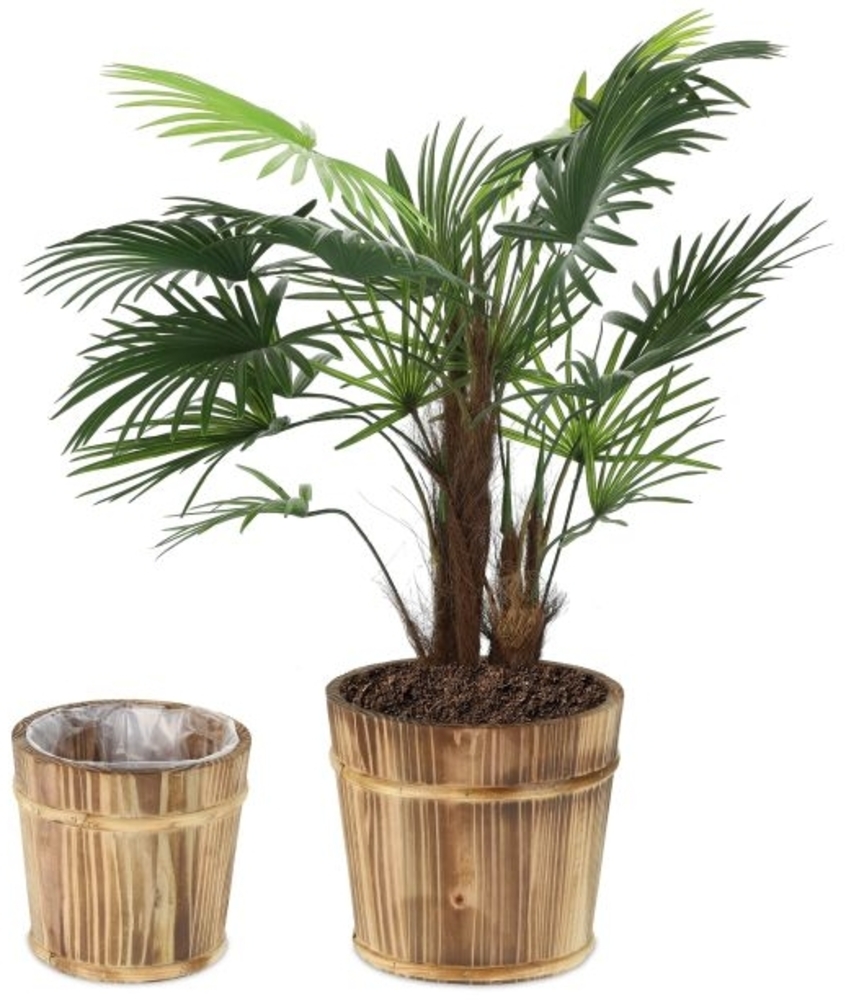 Holz Blumentopf im 2er Set Bild 1