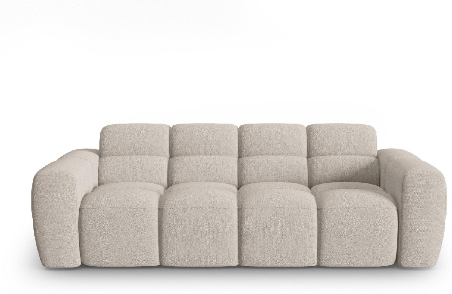 Micadoni Sofa Lisa 3-Sitzer Strukturierter Stoff Sand Bild 1