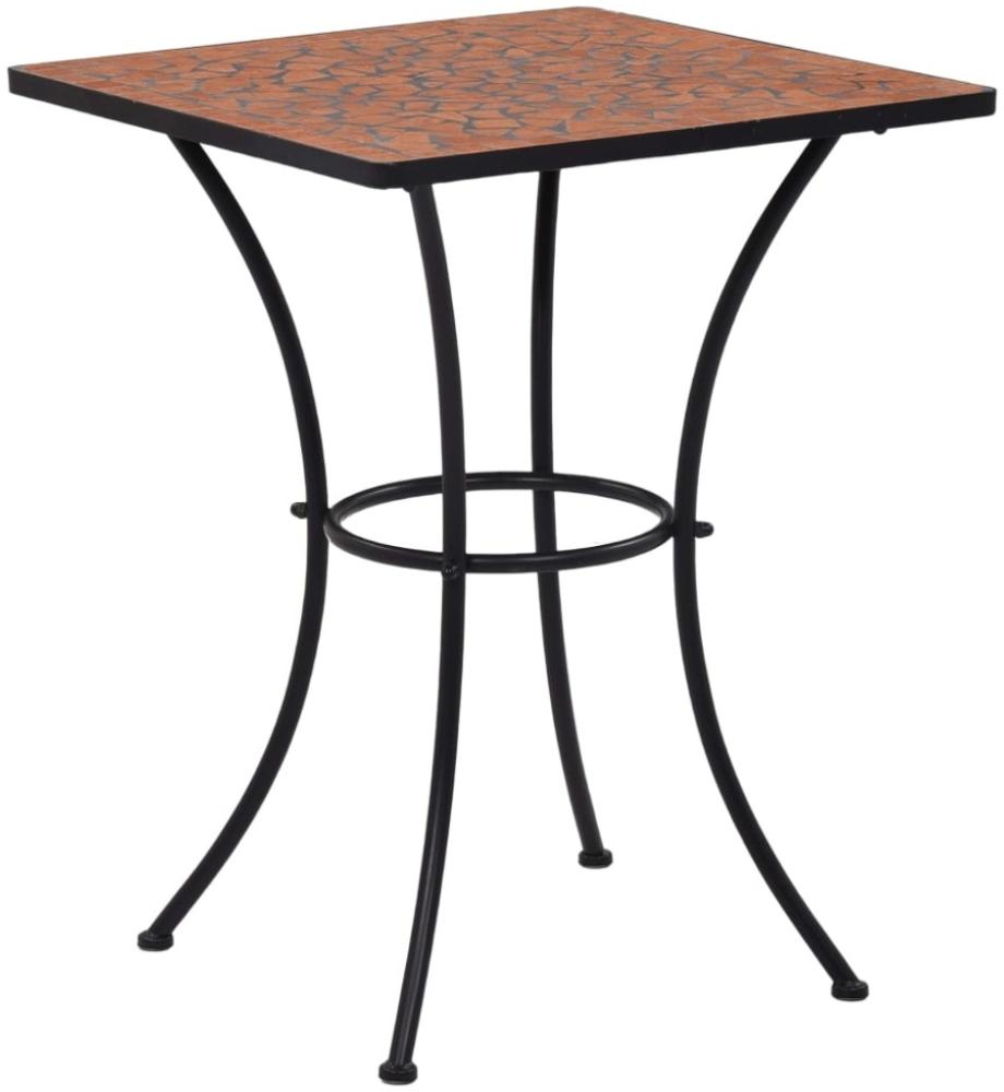 vidaXL Mosaik-Bistrotisch Terrakottarot 60 cm Keramik 46705 Bild 1