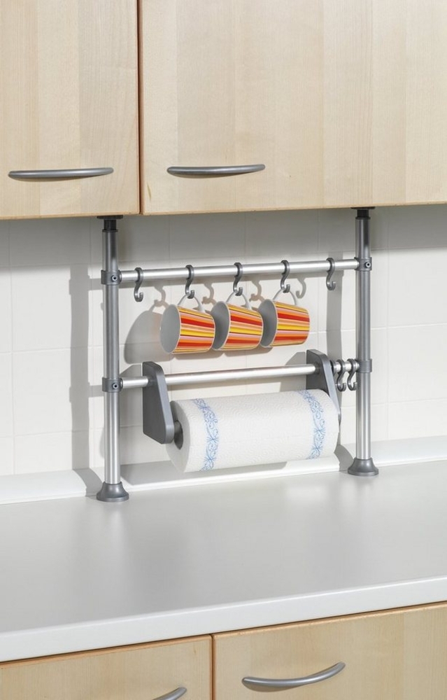 Ruco Küchenregal, Aluminium/Kunststoff, mit Küchenrollenhalter und Haken Bild 1