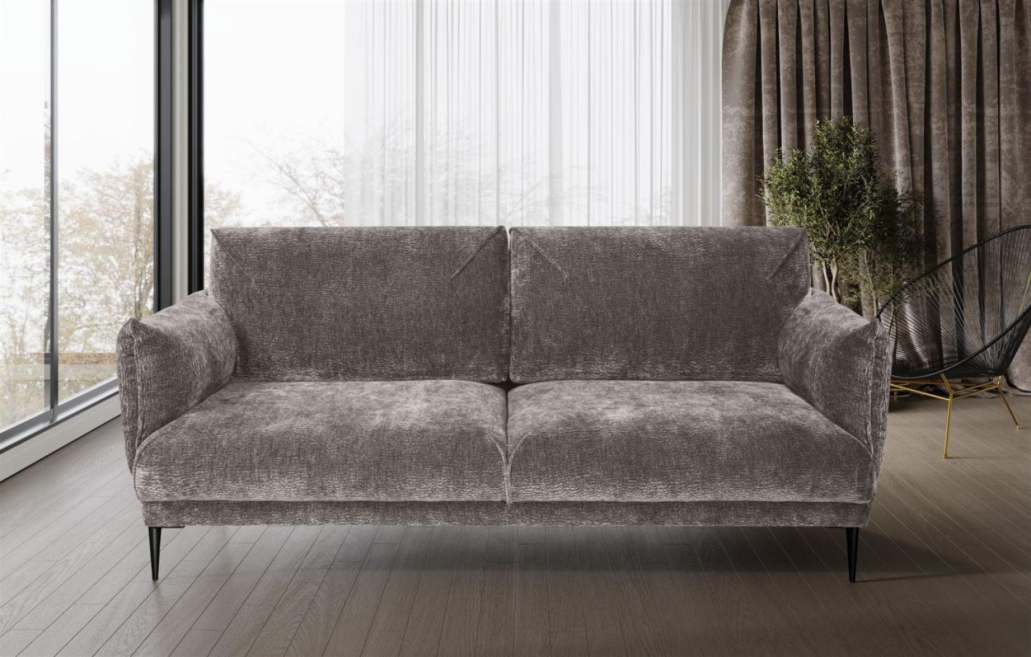 Sofa Designersofa MADISON 2-Sitzer in Stoff Dress Me Hellgrau Bild 1