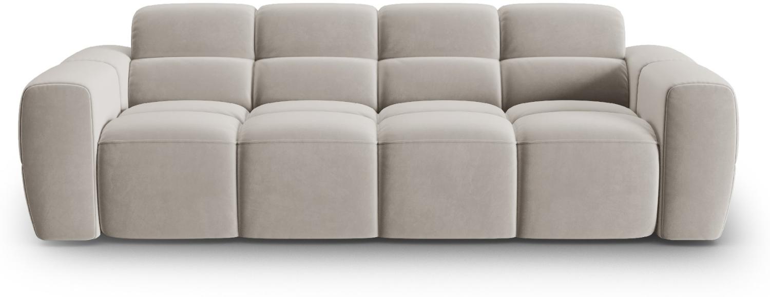 Micadoni Sofa Lisa 4-Sitzer Samtstoff Helles Beige Bild 1