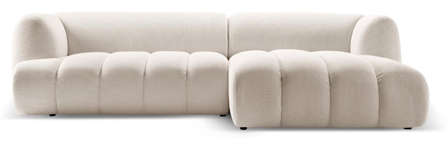 Micadoni Modulares Ecksofa Harry 4-Sitzer Rechts 3D-Stoff Helles Beige Bild 1