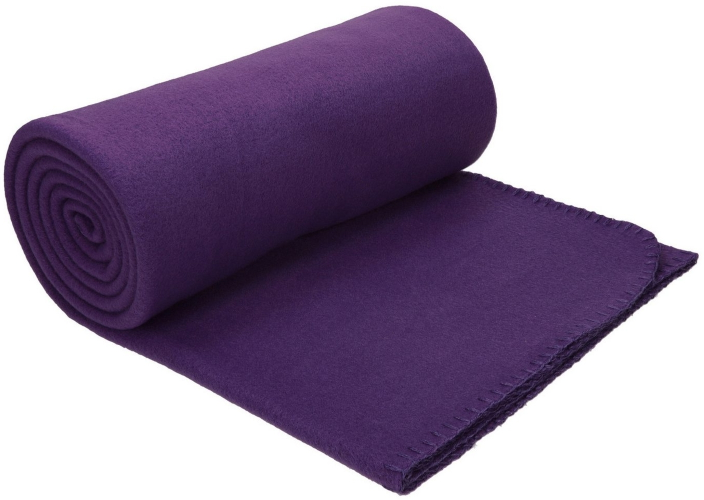 Wohndecke Luxus Fleecedecke Kuscheldecke Größe 130x170 cm Farbe lila, Betz, 180 g/m² Bild 1