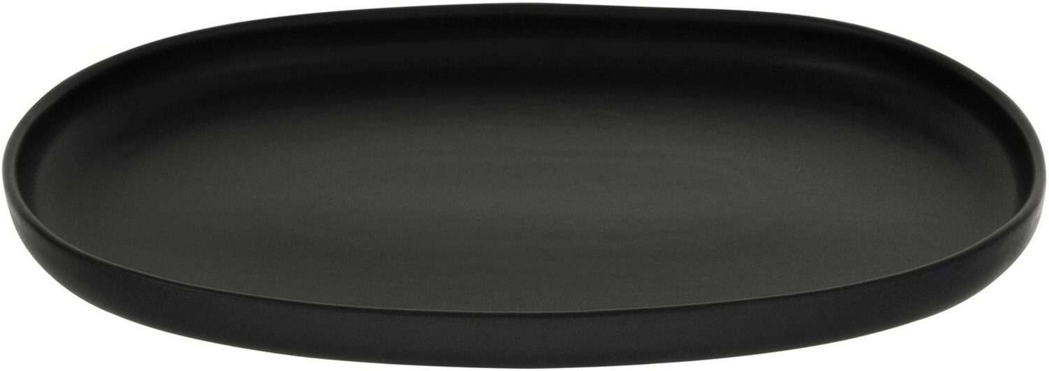 CreaTable Servierplatte Uno Black, Steinzeug, (1-tlg), Premiumproduktion "Made in Europe" mit seidenmatter Glasur, 33 cm Bild 1