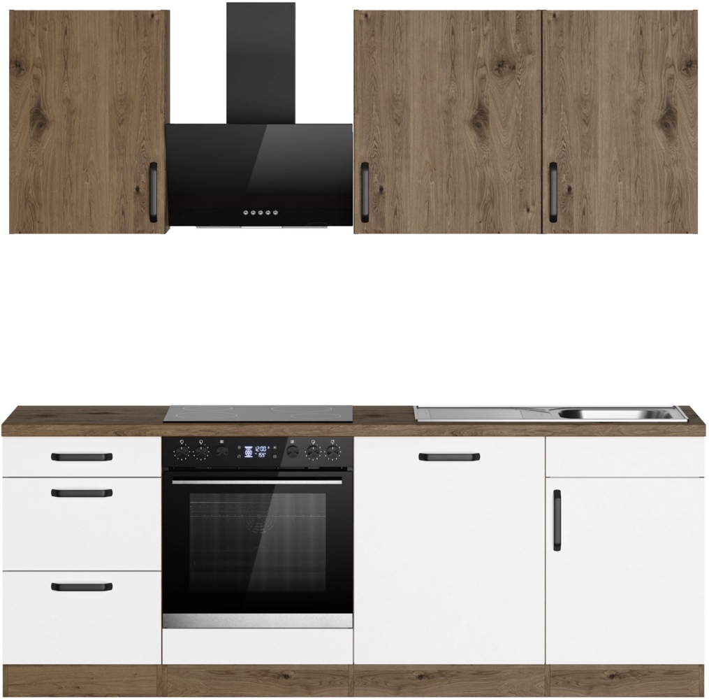 wiho Küchen Küchenzeile Elba, wahlweise mit Hanseatic E-Geräten, Breite 220 cm Bild 1