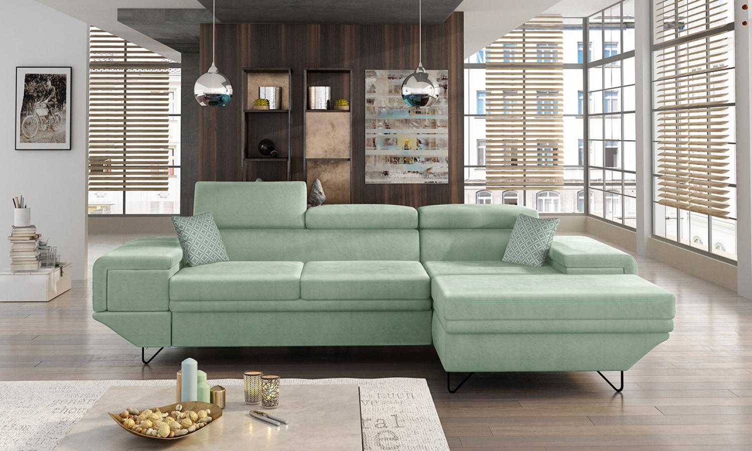 Ecksofa Benito, Seite: Rechts, Farbe: Magic Velvet 2227 + Magic Velvet 2227 + Evo 29 Bild 1