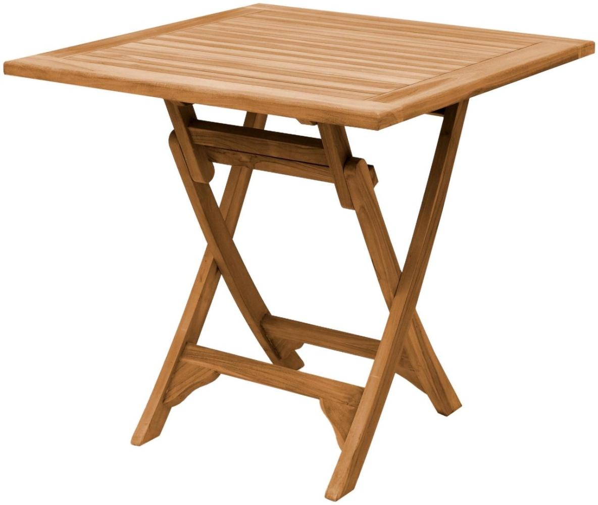 Teak Klapptisch Rovigi 75 cm x 80 cm x 80 cm Bild 1