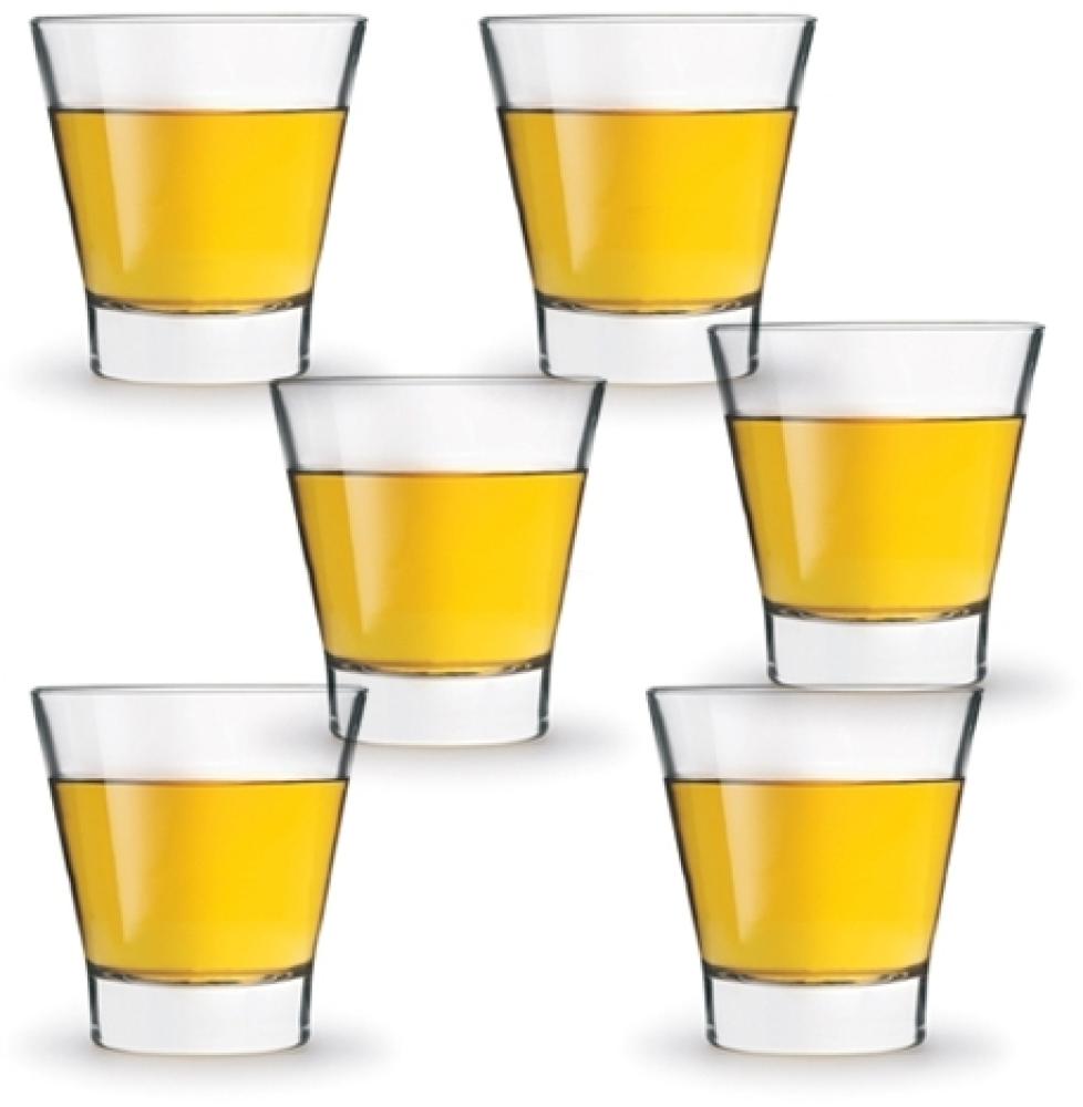 6er Set Whiskygläser á 26 cl aus gehärtetem Glas / Trinkglas / Trinkbecher / Whiskybecher / Softdrinkglas Bild 1