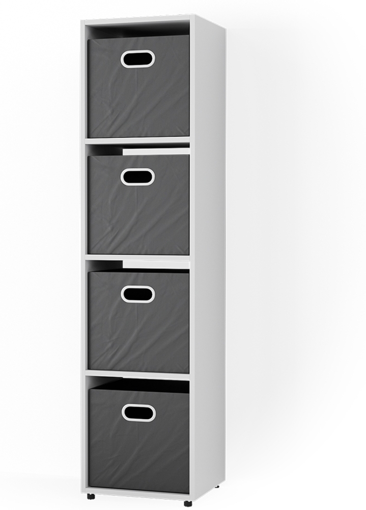 Raumteiler Ludus Weiß 142.5 x 36.2 cm mit 2 Faltboxen Vicco Bild 1