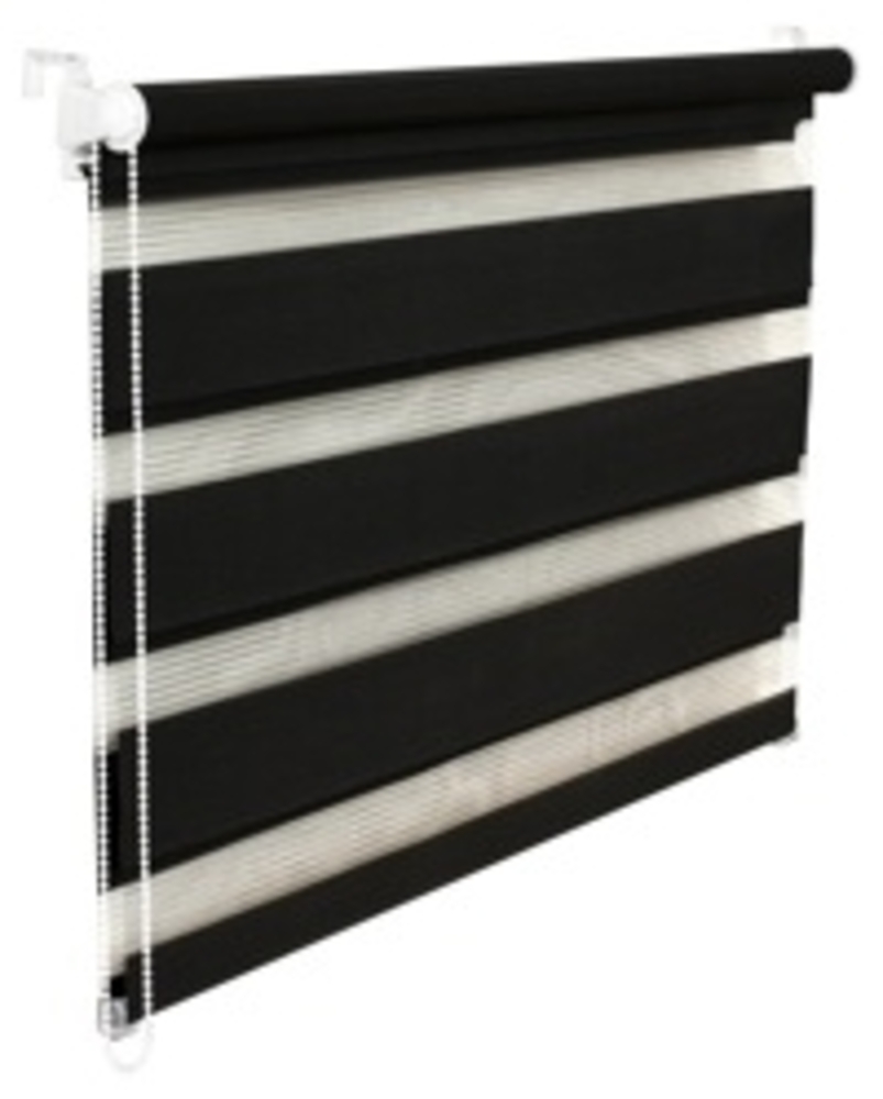 Doppelrollo Duorollo 120 cm breit 150 cm lang schoko braun inkl. Seilzug Fensterrollo Klemmrollo Jal Bild 1