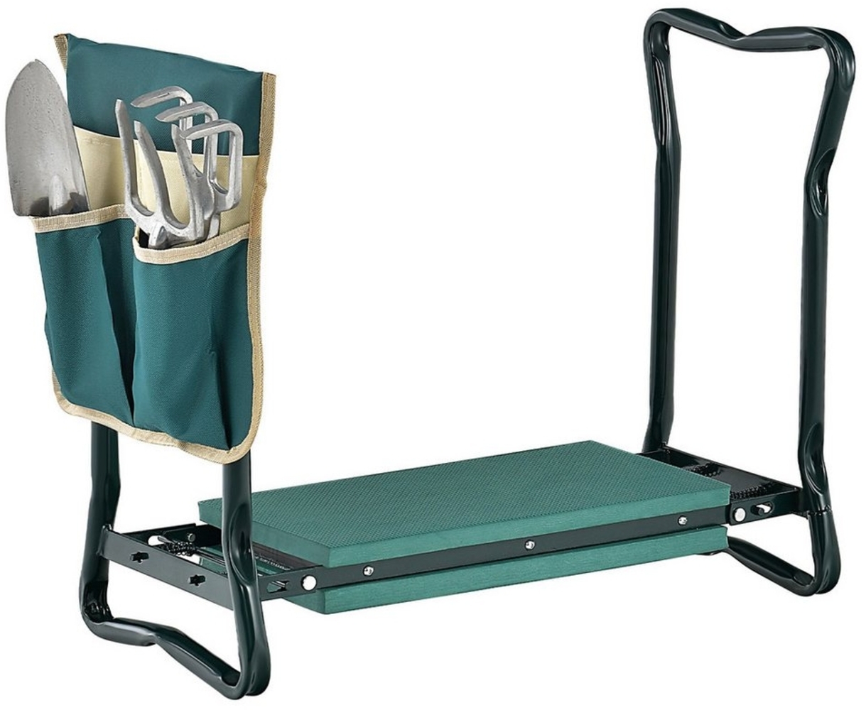 KOMFOTTEU Arbeitshocker Gartenhocker (2 St), klappbar, bis 150kg, mit 1 Werkzeugtaschen Bild 1
