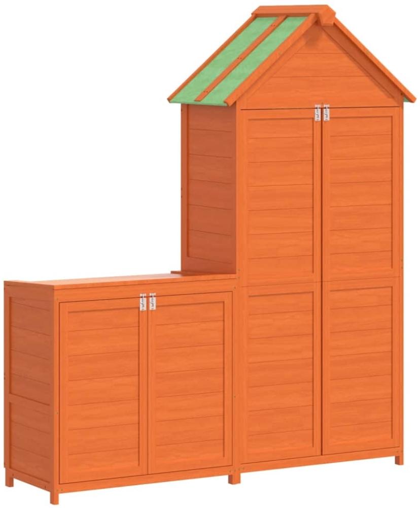 vidaXL 2-tlg. Geräteschuppen-Set Braun Massivholz Kiefer 172249 Bild 1