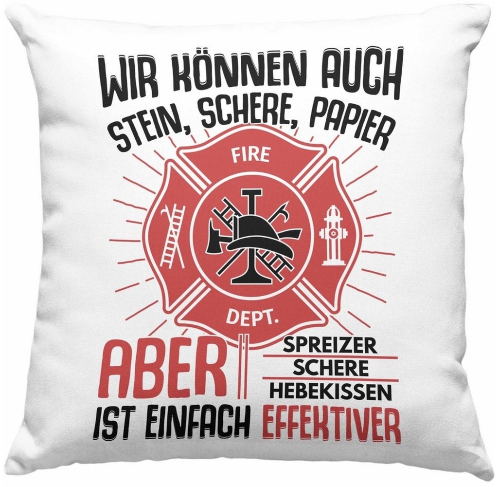 Trendation Dekokissen Trendation - Feuerwehr Kissen Geschenke Zubehör Lustig Einsatz Geburts Bild 1