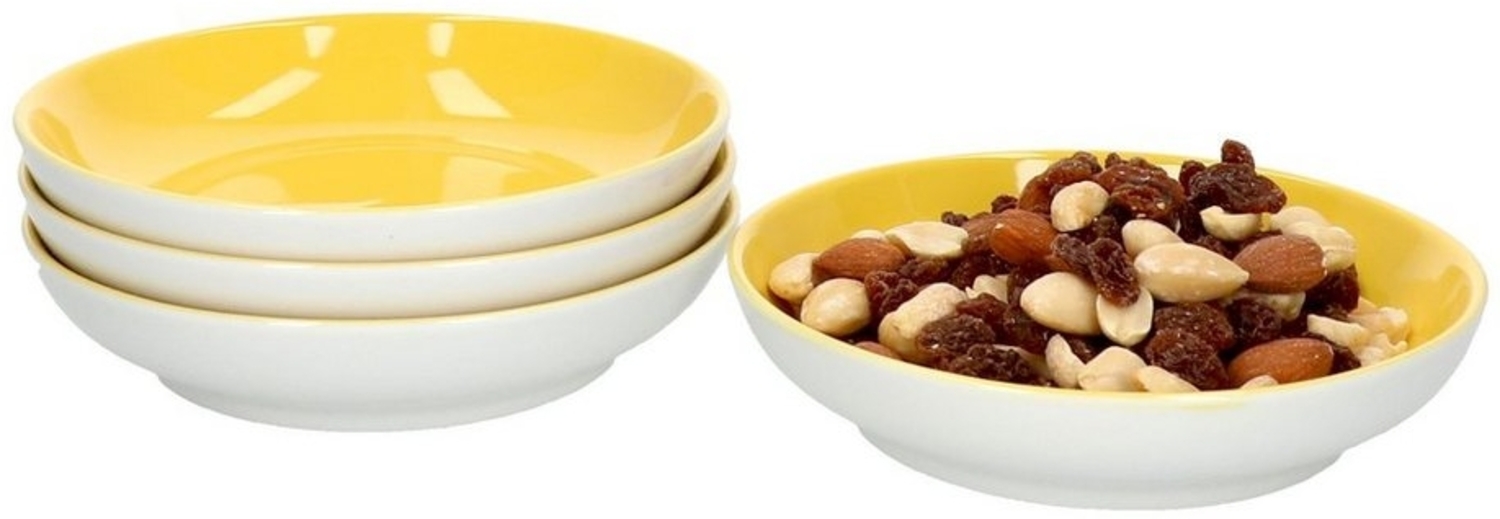 4er Set Doppio Schalen flach Ø 13 cm Gelb Snack-Schüssel Dessert-Bowl Ritzenhoff Bild 1