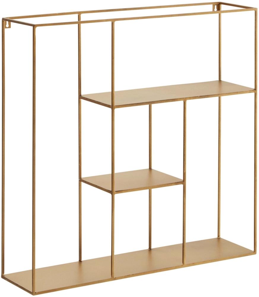 Kadima Design Golden Eisen Wandregal mit 3 Ablagen, handgefertigt, für Bücher und Fotos. 68 x 17 x 68 cm Bild 1
