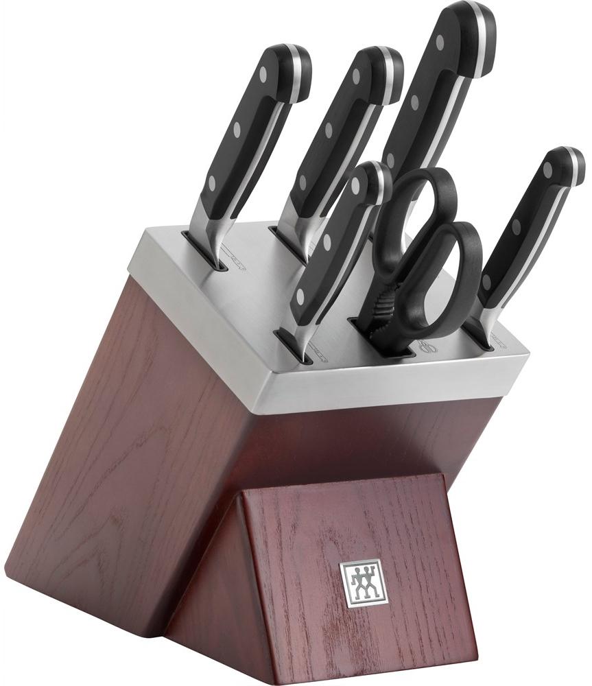 Zwilling Pro 7 EL Edelstahl-Küchenmesser mit Schere in einem selbstschärfenden Block Bild 1