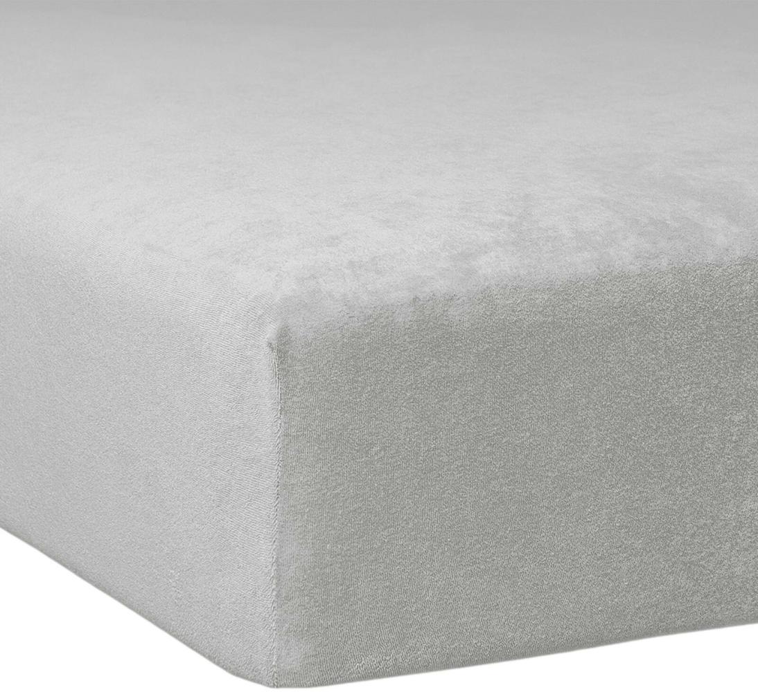 Traumschlaf Flausch Biber Boxspring Matratzen Spannbettlaken|120x200 cm - 130x200 cm| platin Bild 1