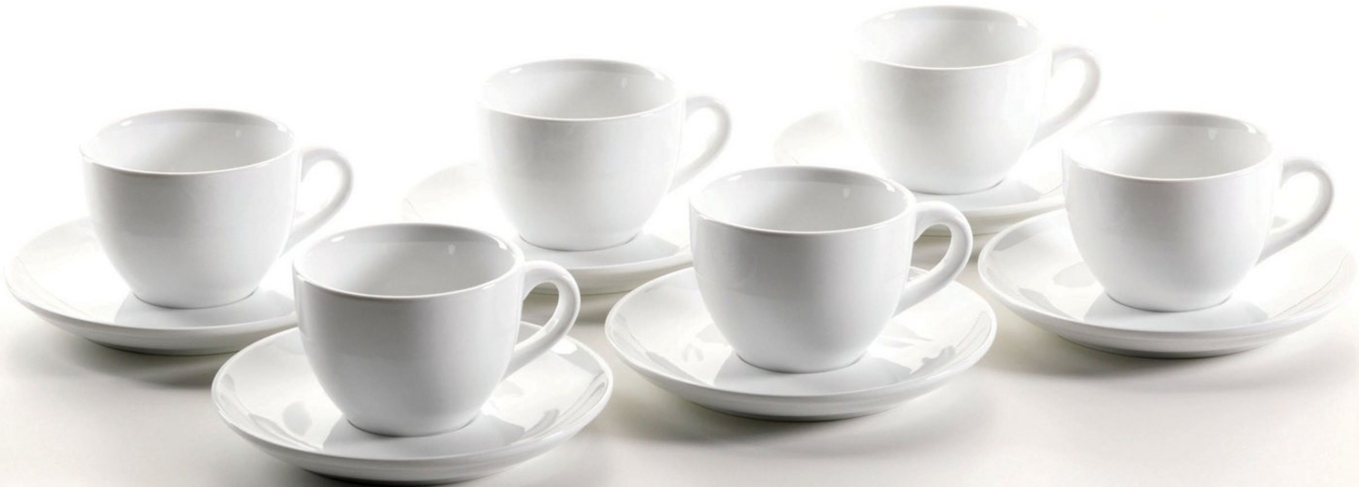 Mäser 924227 COLOMBIA Kaffeetasse mit Unterteller, weiß, 12-teilig (1 Set) Bild 1