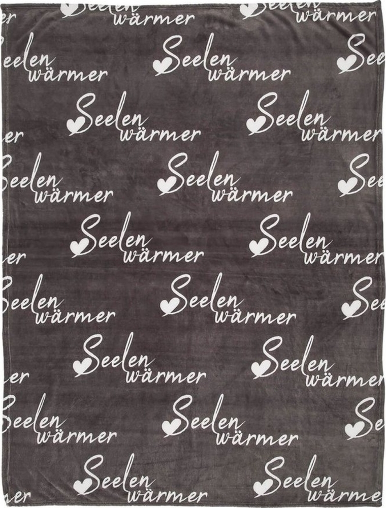 Wohndecke Graue Kuscheldecke, Seelenwärmer Decke 130x160 cm, Out of the Blue Bild 1