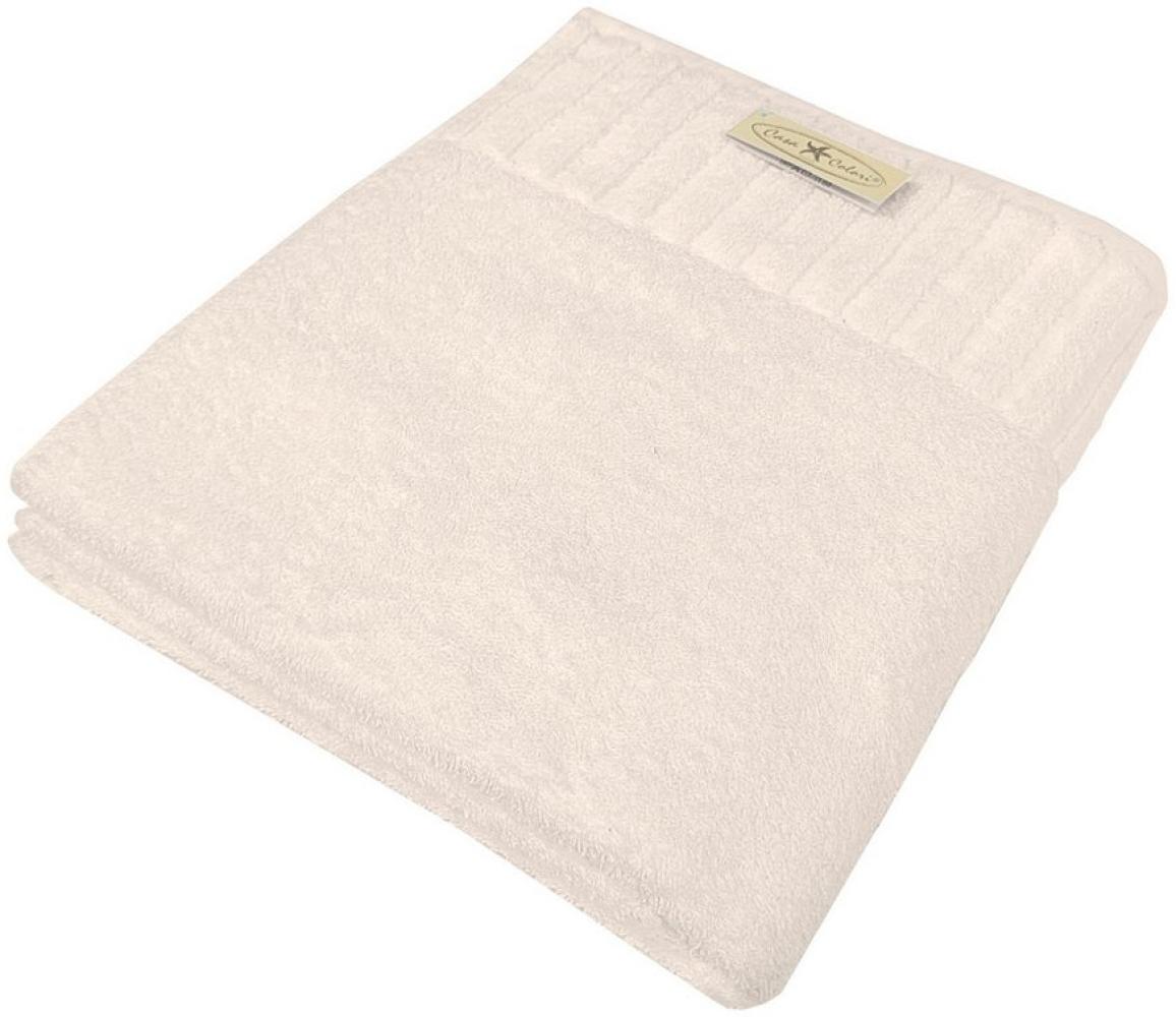 Duschtuch uni creme 70 x 140 cm Bild 1