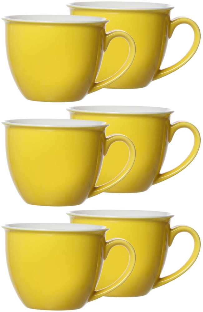 Ritzenhoff & Breker DOPPIO Milchkaffeetasse 350 ml gelb 6er Set Bild 1