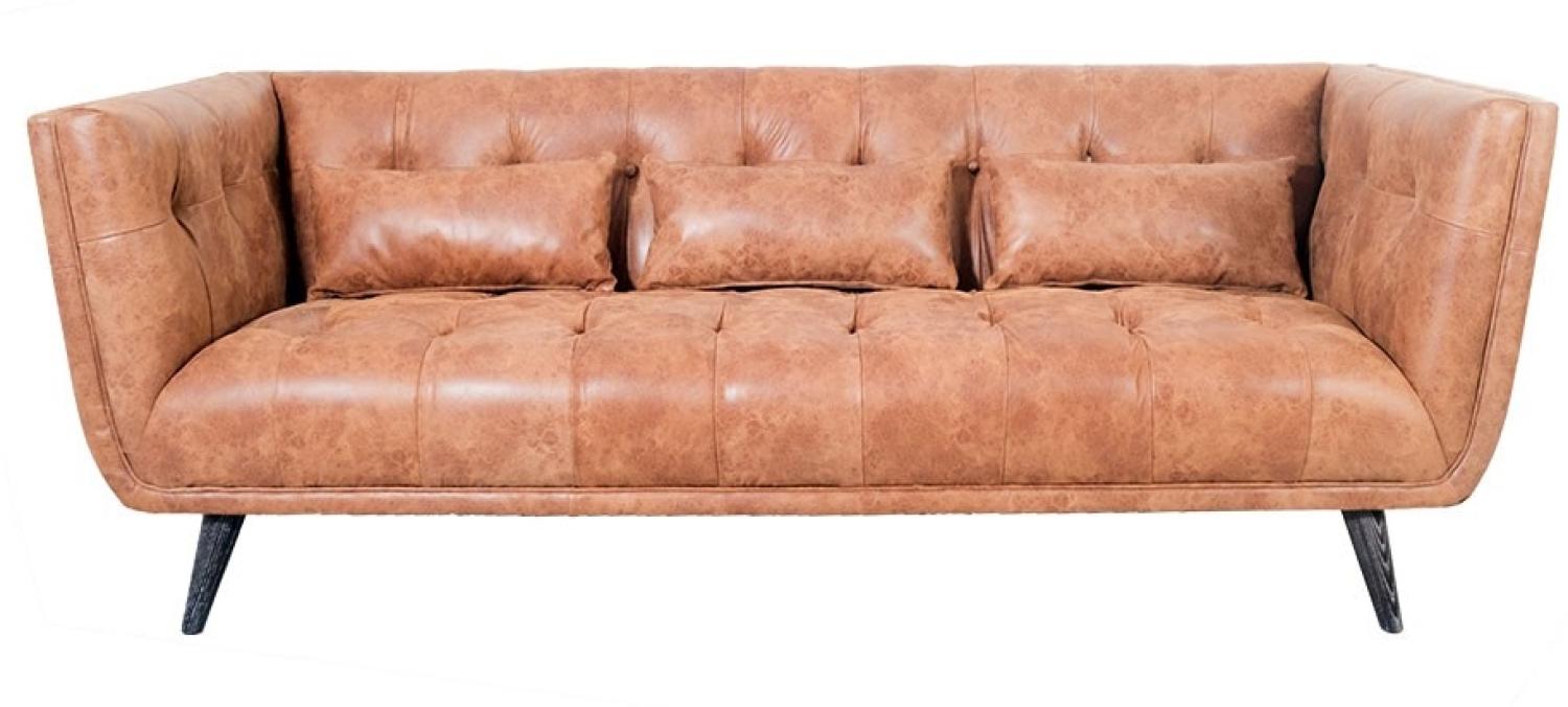 Clubsofa Woodbrook 3-Sitzer hellbraun-honey Bild 1