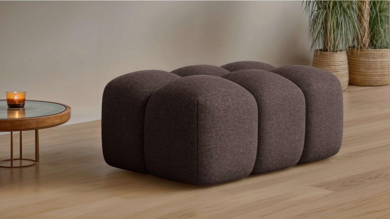 OTTO home Polsterhocker KALLIE Sitzhocker, Bubble-Optik, Maße B/T/H: 90/60/44 cm, moderne Steppung, hoher Sitzkomfort und modernes Design Bild 1