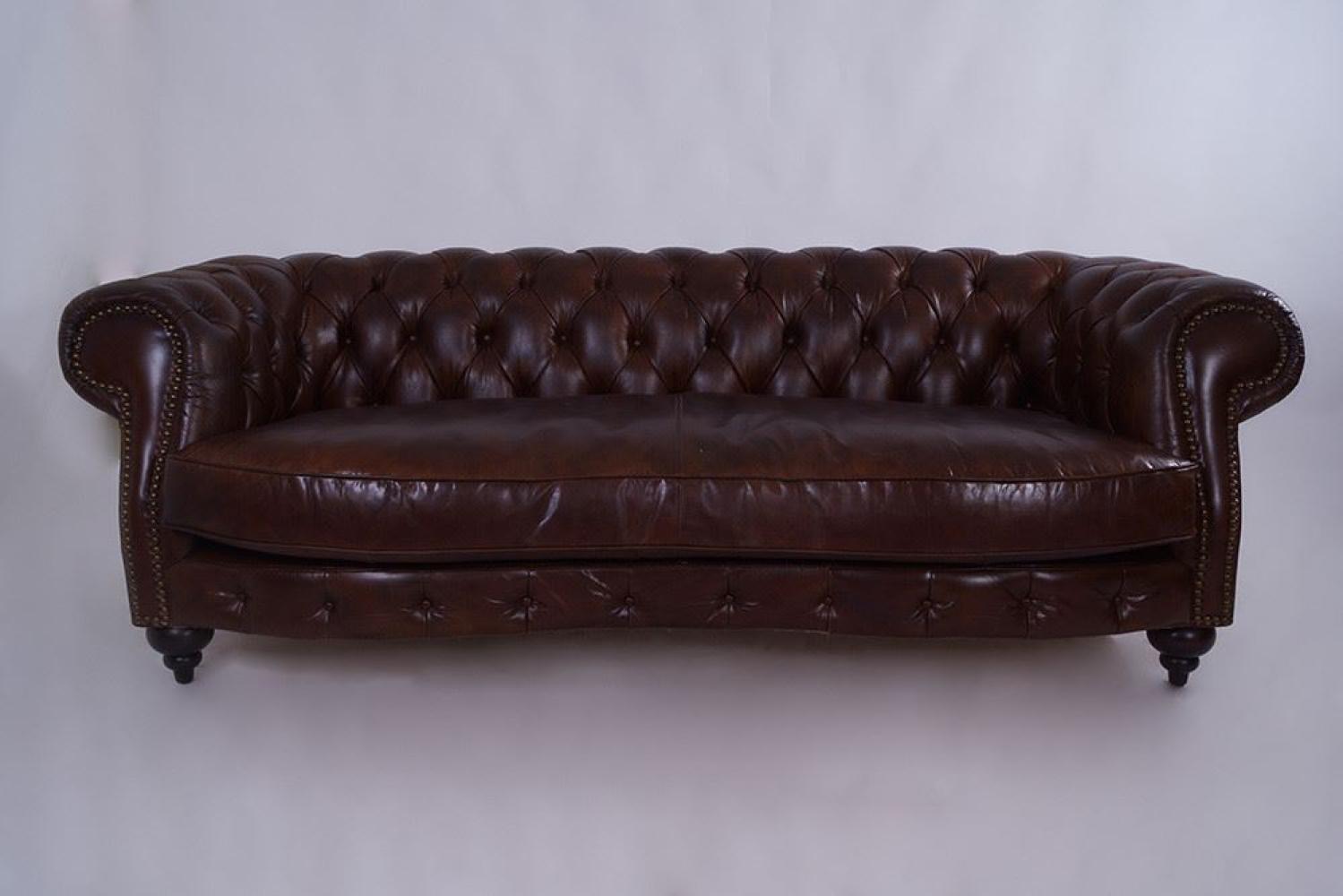 Clubsofa Castlefield 3-Sitzer Chesterfield-Stil "Vintage-Cigar" Bild 1