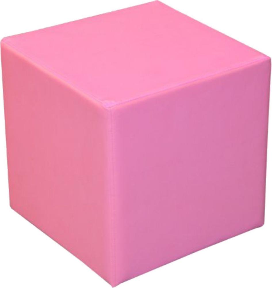 Sitzwürfel Sitzhocker Schminkhocker Hocker Sessel Kunstleder Rosa 45x45 cm Bild 1