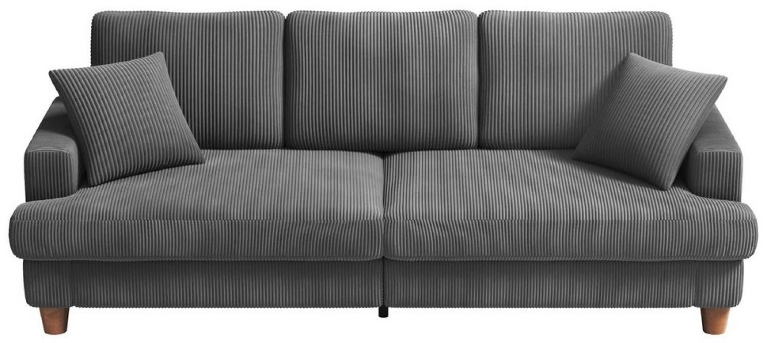 NAIMP 3-Sitzer Bequeme Cord Loveseat Sofa mit Federkissen für Wohnzimmer, Büro Couch Bild 1