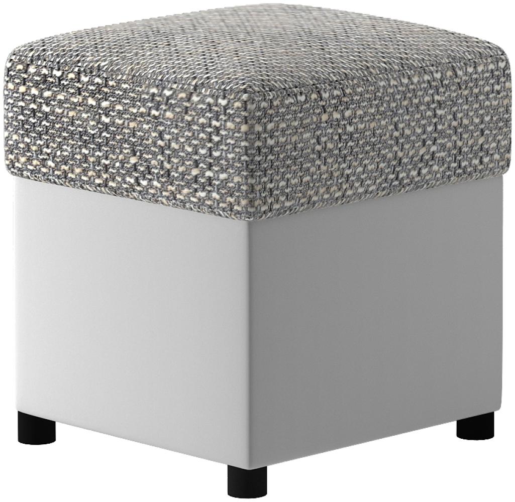 Pouf R1, Fußhocker, Grau Bild 1