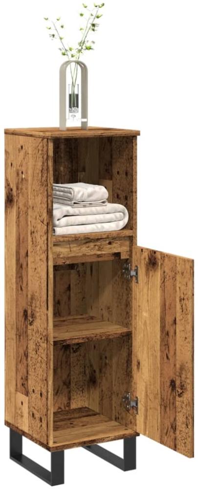 Badschrank Altholz-Optik 30x30x100 cm Holzwerkstoff Bild 1