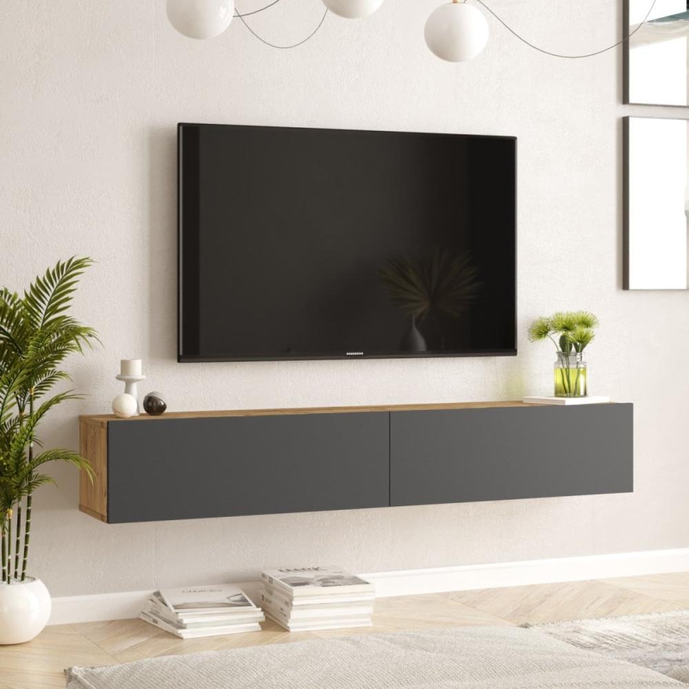 Designer TV Lowboard Banzi Anthrazit Bild 1