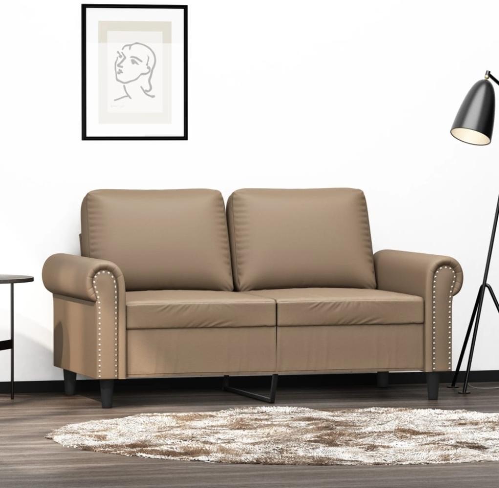 vidaXL 2-Sitzer-Sofa Cappuccino-Braun 120 cm Kunstleder Bild 1