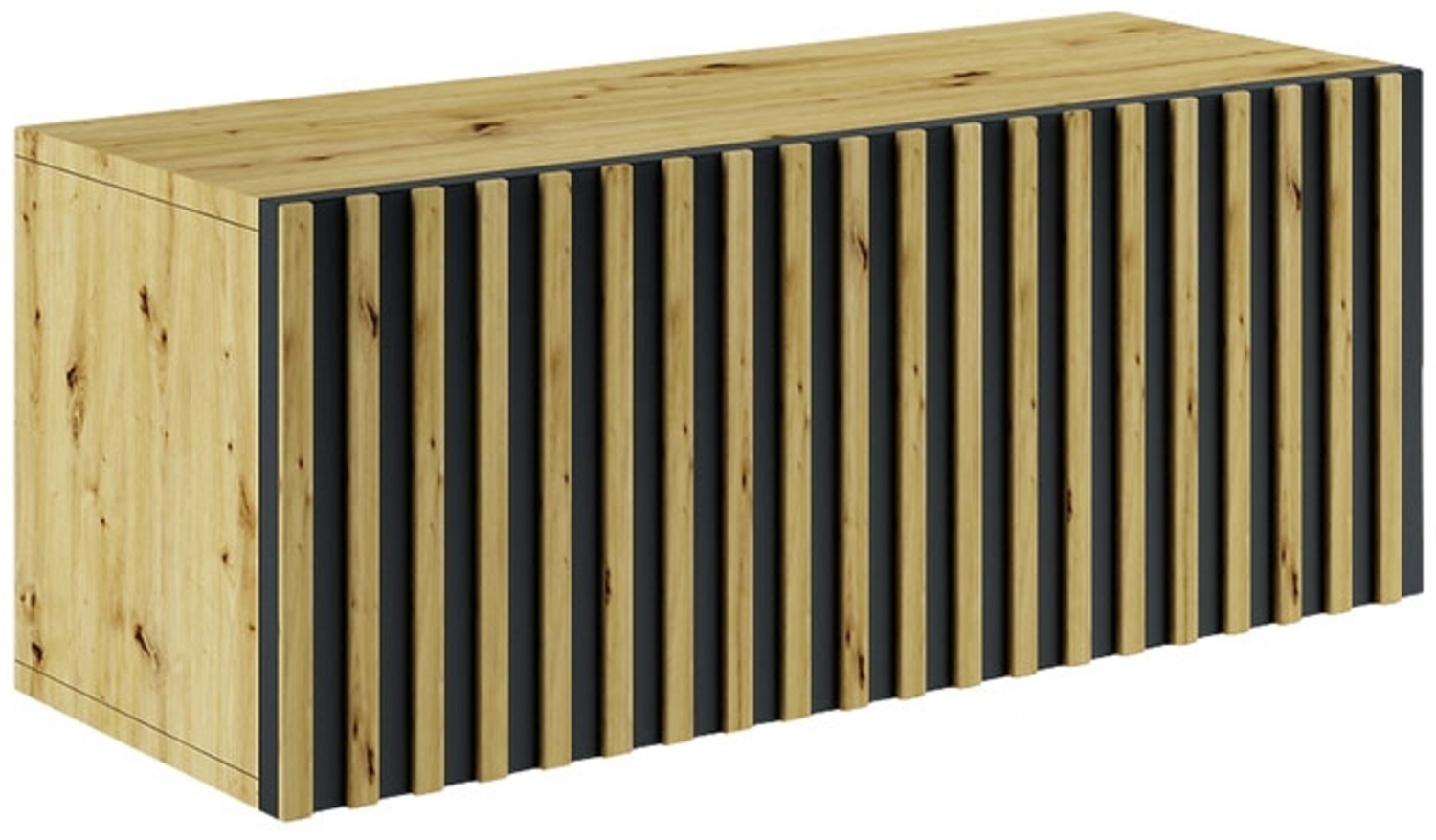 TV-Lowboard Grazk 100 (Artisan Eiche / Schwarz Matt + Artisan Eiche) Bild 1