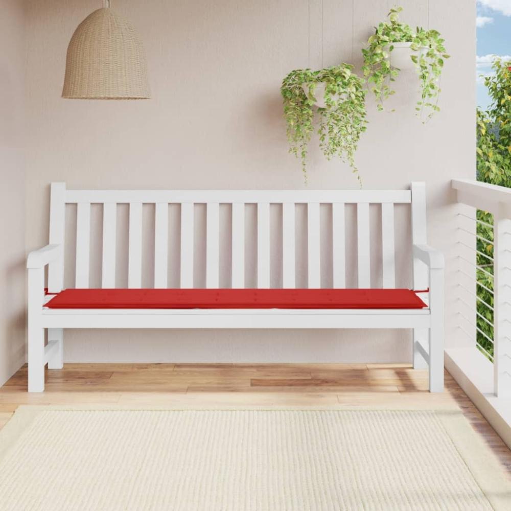 vidaXL Gartenbank-Auflage Rot 200x50x3 cm Oxford-Gewebe 47610 Bild 1