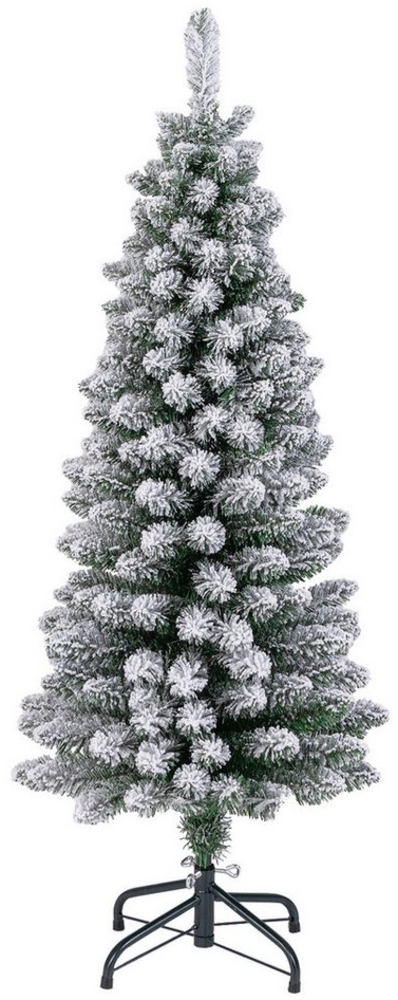 COSTWAY Künstlicher Weihnachtsbaum, 120cm, 240 Zweigspitzen mit Schnee, Grün Bild 1