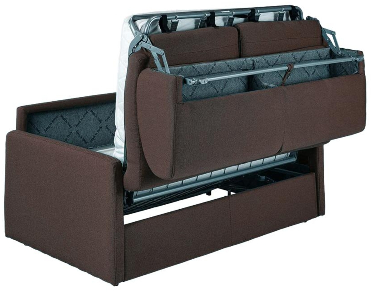 Schlafsofa 4-Sitzer CALIFE - Stoff - Braun - Liegefläche: 160 cm - Matratzenhöhe: 18 cm Bild 1