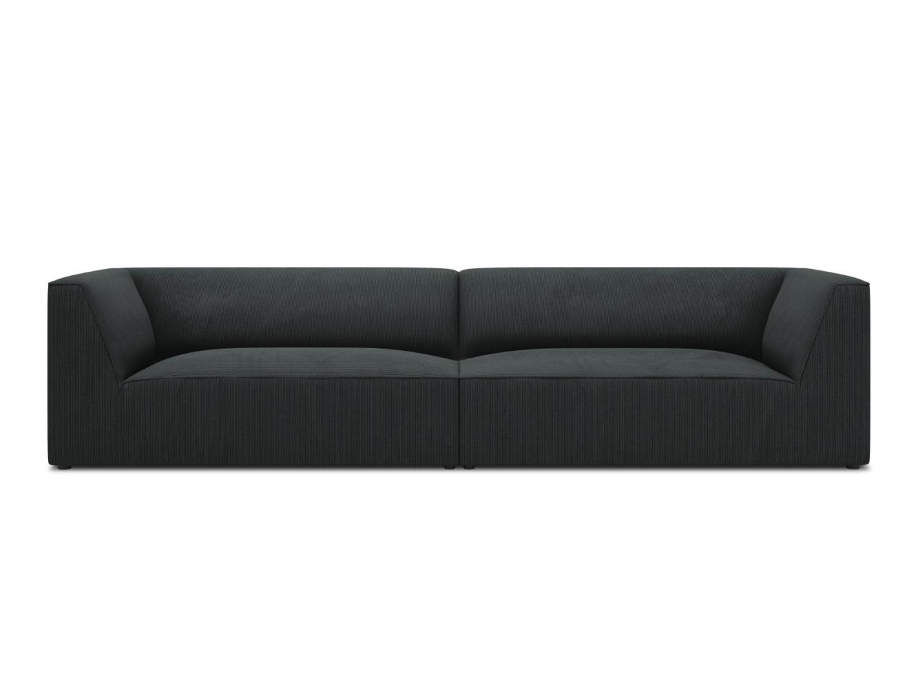 Micadoni 4-Sitzer Sofa Ruby | Bezug Black | Beinfarbe Black Plastic Bild 1