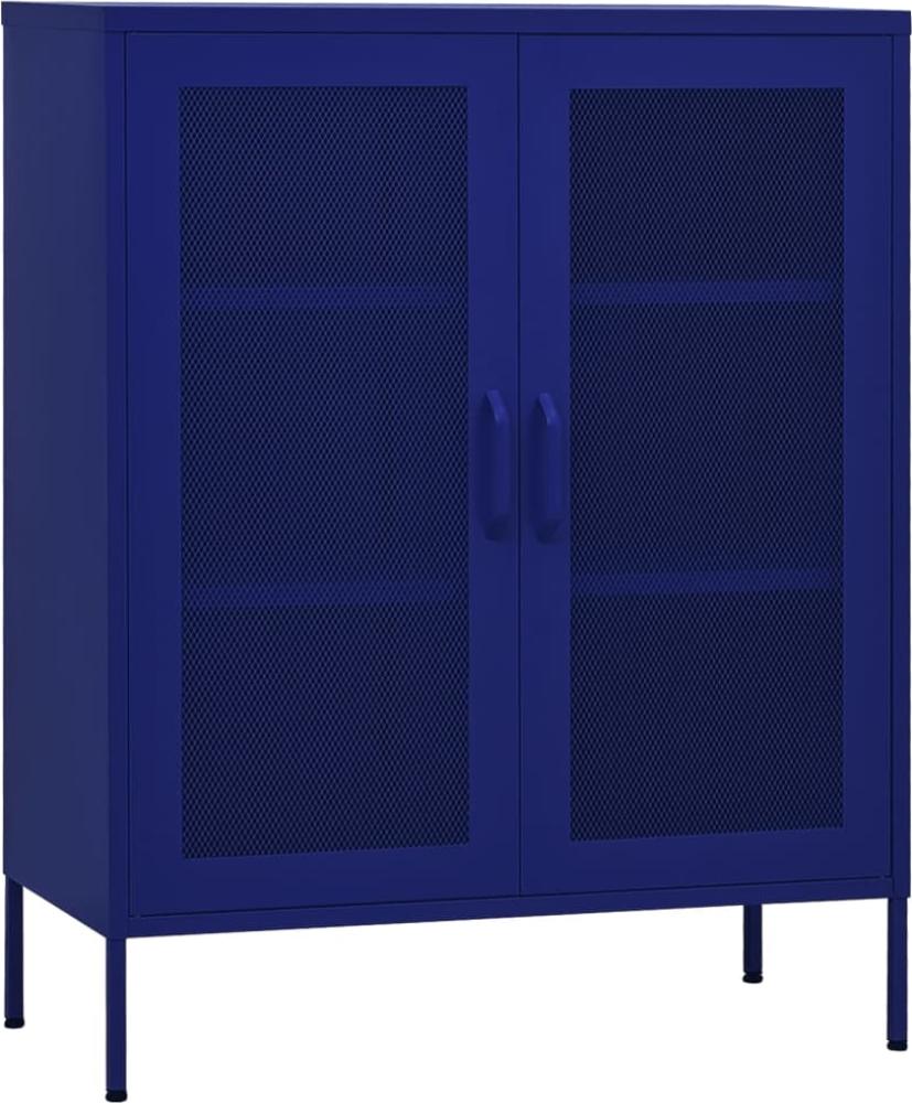 vidaXL Lagerschrank Marineblau 80x35x101,5 cm Stahl [336172] Bild 1