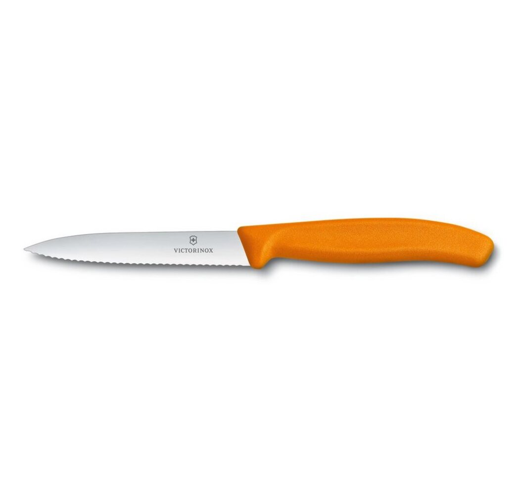 Victorinox Gemüsemesser Swiss Classic Mittelspitz Wellensch 10 cm Orange Bild 1