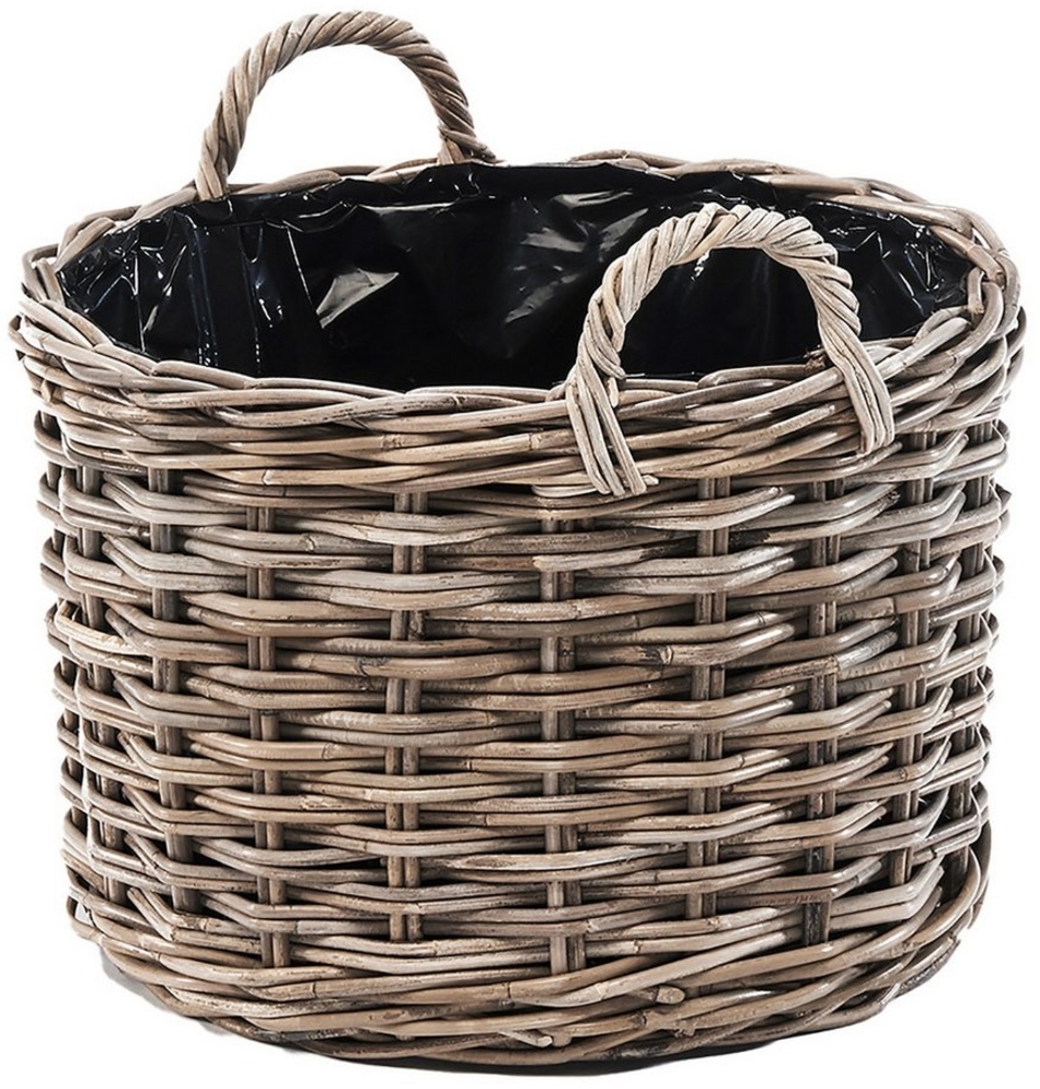 Kobolo Pflanzkübel Pflanzkorb ZELENA Rattan mit Folie ausgeschlagen Bild 1
