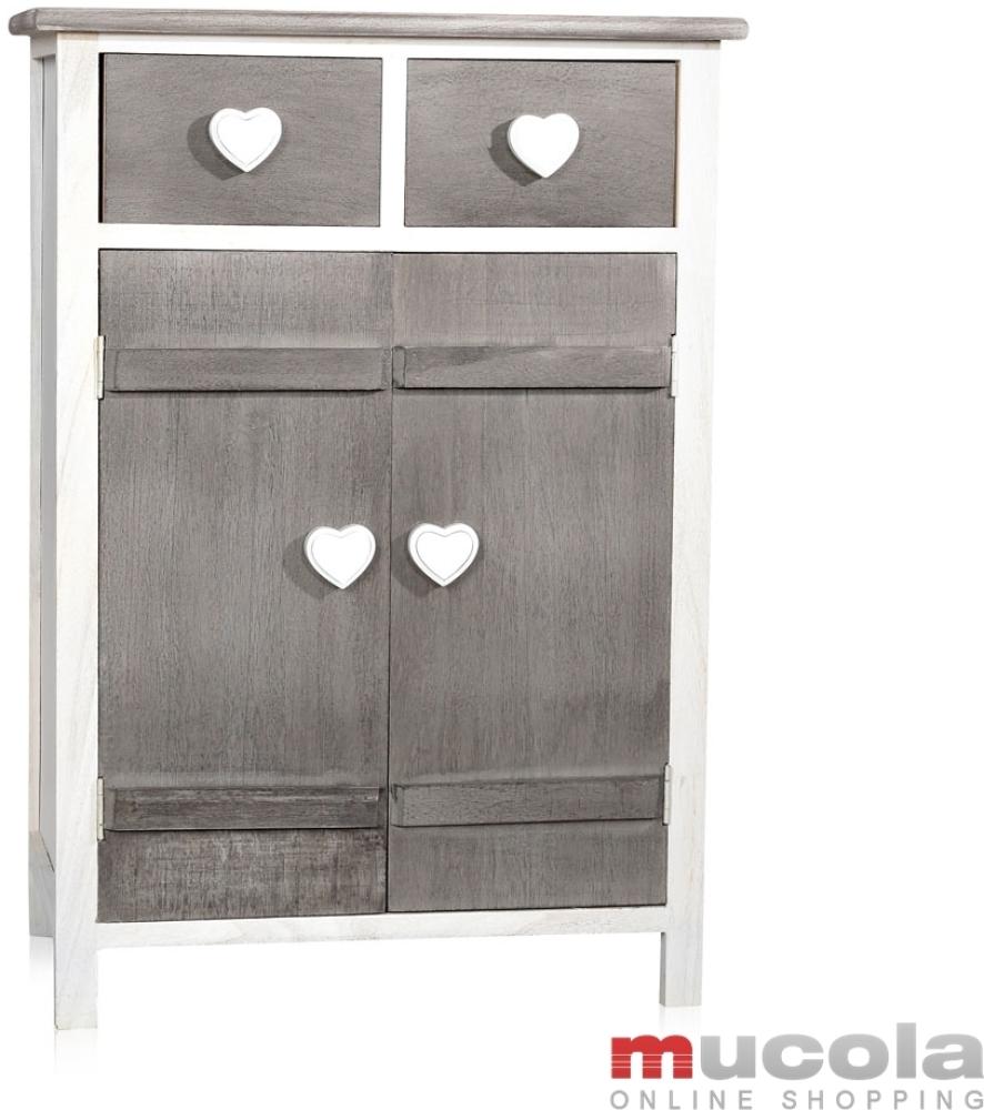 Schrank Sideboard Kommode Anrichte Highboard Beistellschrank weiß grau Shabby Bild 1