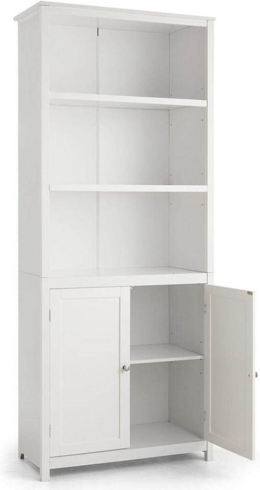 KOMFOTTEU Hochschrank Bücherschrank mit 3 offenen Ablagen,74,5 x 35,5 x 181,5 cm Bild 1