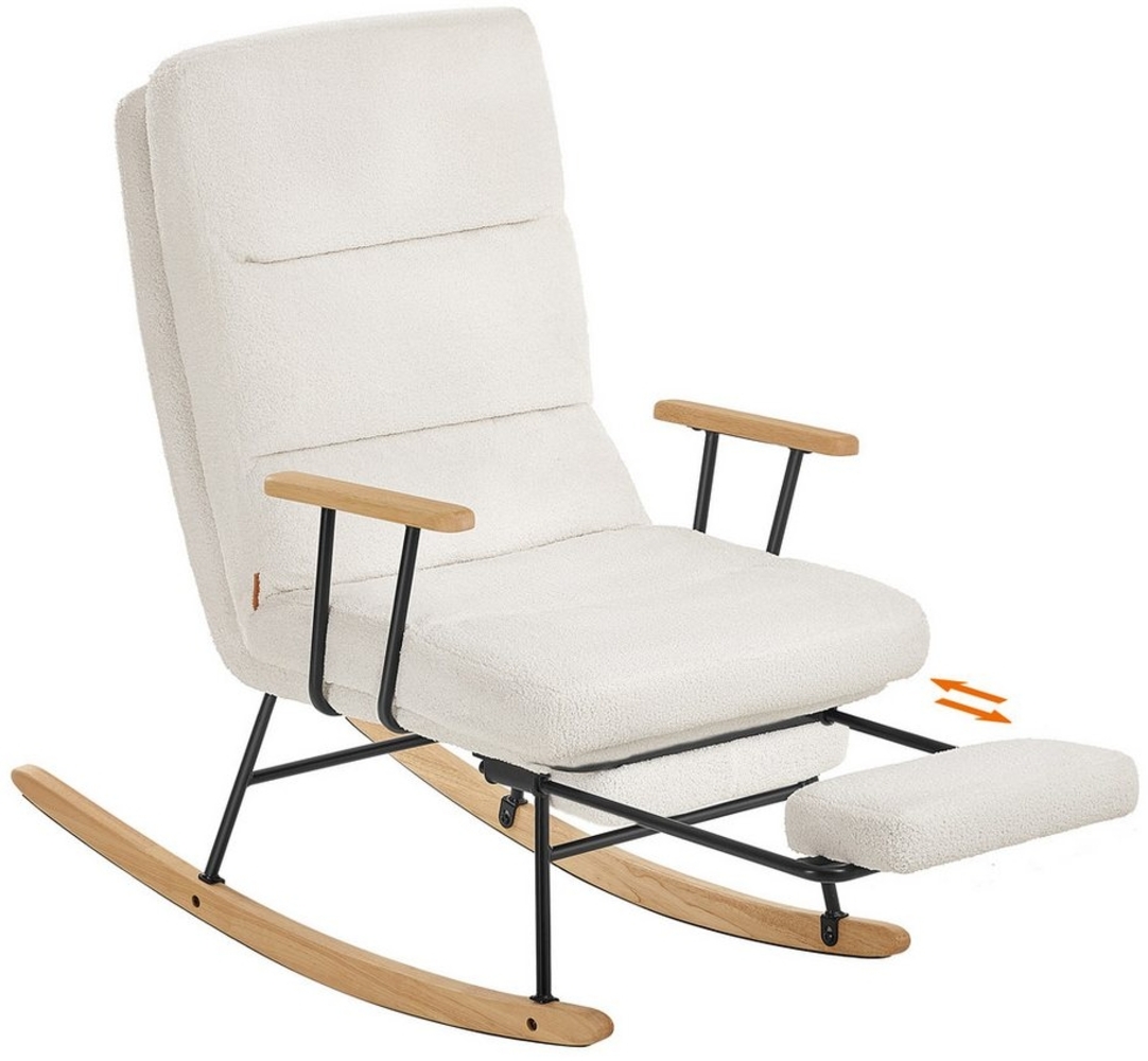 SONGMICS Schaukelsessel, Schaukelstuhl, mit Massivholzfüßen, Schaukelsessel, für Schlafzimmer Bild 1