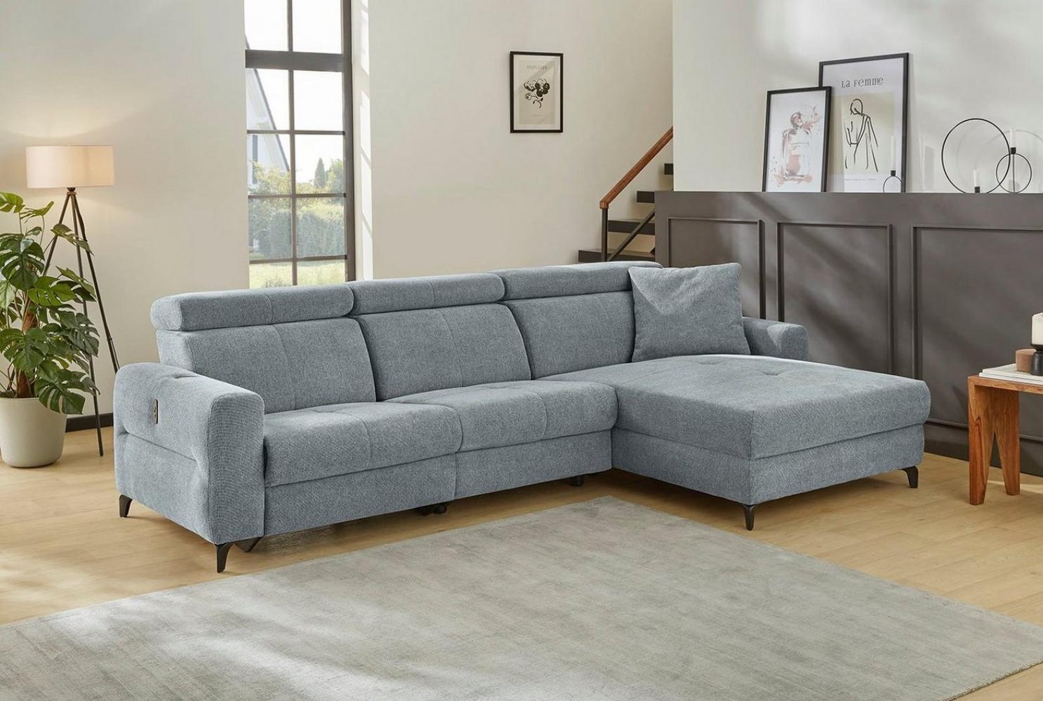 Jockenhöfer Gruppe Ecksofa Monaco L-Form mit elektromotorischer Relaxfunktion und, induktiver Lademöglichkeit + USB-A Ladeport, verstellbare Kopfstützen Bild 1